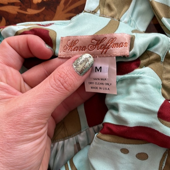 MARA HOFFMAN 100% silk jersey vacay dress SzM or coverup - Picture 4 of 7